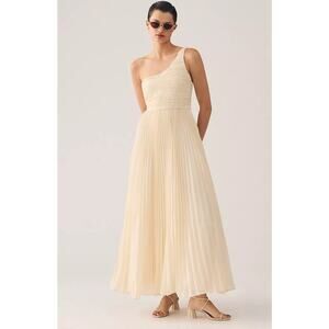 by anthropologie one-shoulder asymmetric floral maxi dress Anthropologie Bhldn One Shoulder Scarf Maxi Dress